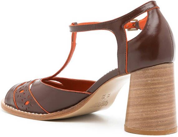 Sarah Chofakian leather Manchester sandals Brown
