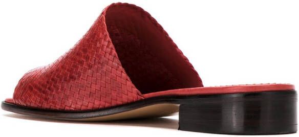 Sarah Chofakian leather mules Red