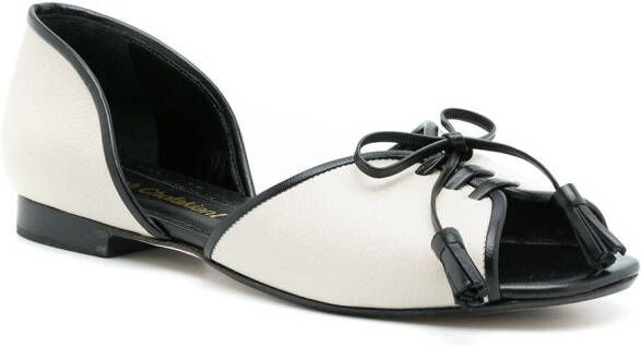 Sarah Chofakian leather Norway flat sandals Neutrals