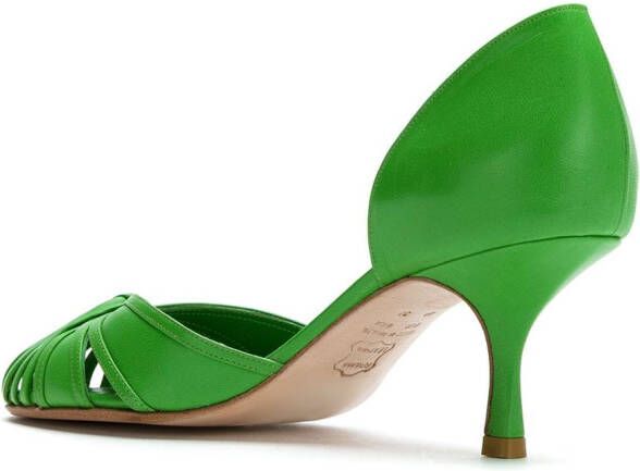 Sarah Chofakian leather pumps Green