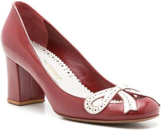 Sarah Chofakian leather pumps Red