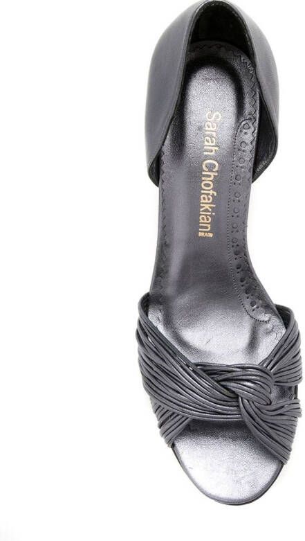 Sarah Chofakian leather sandals Metallic