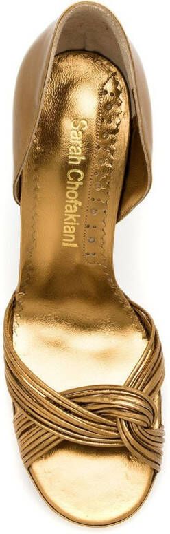 Sarah Chofakian leather sandals Gold