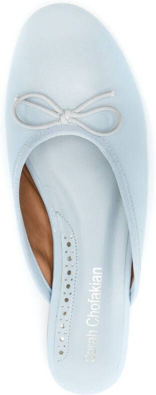 Sarah Chofakian leather Sarita mules Blue