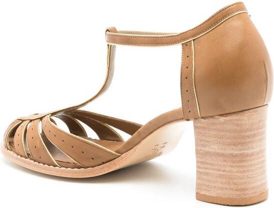 Sarah Chofakian leather Thiri sandals Brown