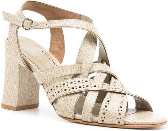Sarah Chofakian leather York sandals Neutrals