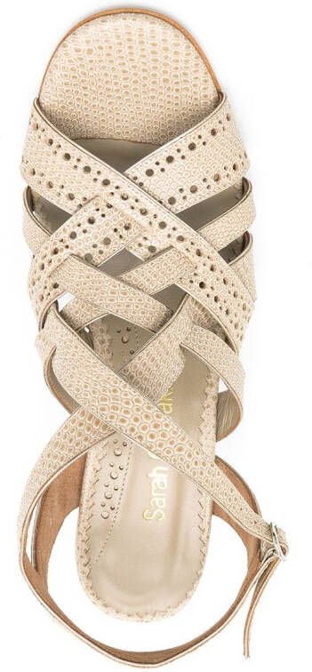 Sarah Chofakian leather York sandals Neutrals