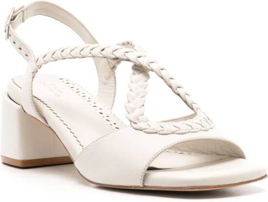 Sarah Chofakian Liane 45mm slingback sandals White