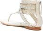 Sarah Chofakian Lis leather flat sandals White - Thumbnail 3