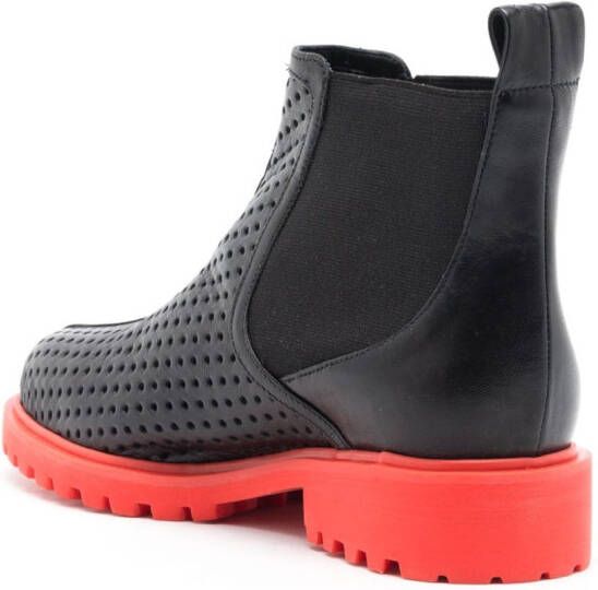 Sarah Chofakian Louis leather ankle boots Black