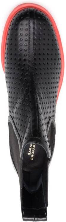 Sarah Chofakian Louis leather ankle boots Black