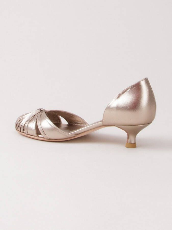 Sarah Chofakian low-heel Sarah pumps Metallic