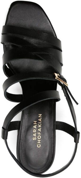 Sarah Chofakian Lygia 65mm strappy sandals Black