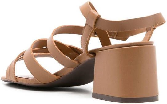 Sarah Chofakian Lygia 65mm strappy sandals Brown
