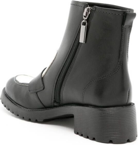 Sarah Chofakian Marcellie two-tone boots Black