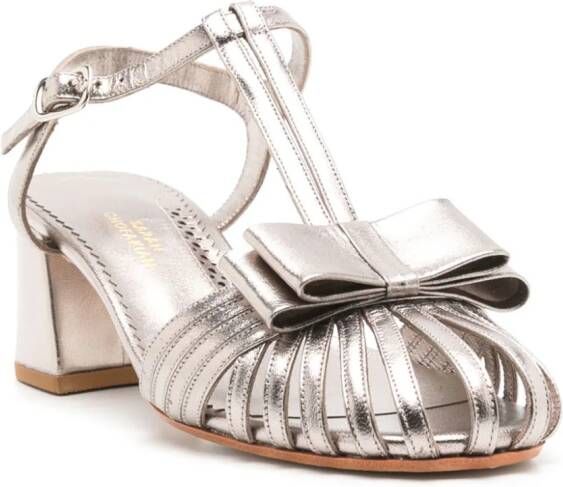 Sarah Chofakian Marly 45mm leather sandals Silver
