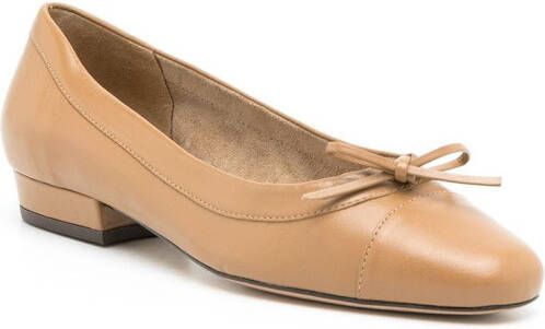 Sarah Chofakian Martina leather ballerina shoes Brown