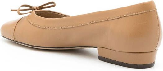 Sarah Chofakian Martina leather ballerina shoes Brown