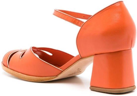 Sarah Chofakian Melaine 40mm cut-out sandals Orange