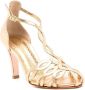 Sarah Chofakian metallic Daiana 100mm sandals Gold - Thumbnail 2