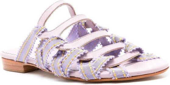 Sarah Chofakian Mia slip-on sandals Purple