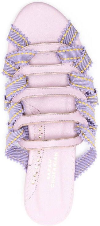 Sarah Chofakian Mia slip-on sandals Purple