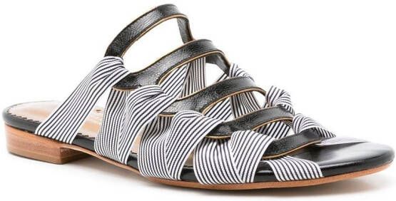 Sarah Chofakian Mia strap-design flat sandals Blue