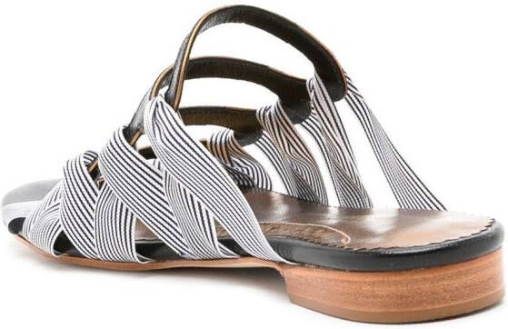Sarah Chofakian Mia strap-design flat sandals Blue