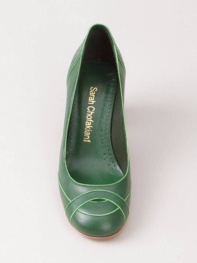 Sarah Chofakian mid-heel pumps Green
