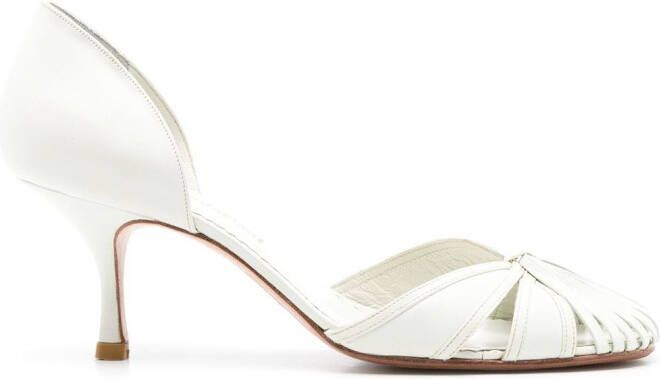 Sarah Chofakian mid-heel pumps White