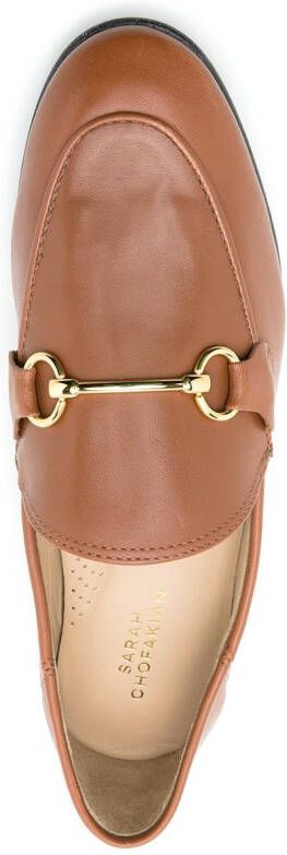Sarah Chofakian Milao leather loafers Brown
