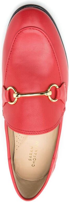 Sarah Chofakian Milao leather loafers Red