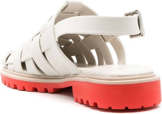 Sarah Chofakian Millie slingback-strap sandals Neutrals
