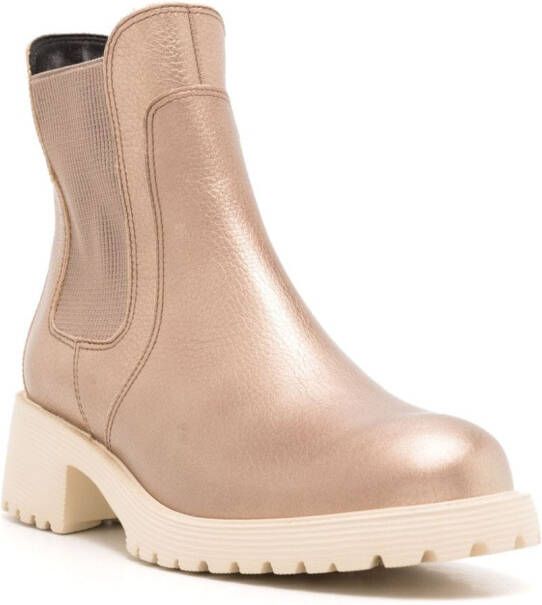 Sarah Chofakian Mirre leather ankle boots Gold