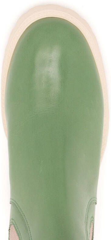 Sarah Chofakian Mirre leather ankle boots Green