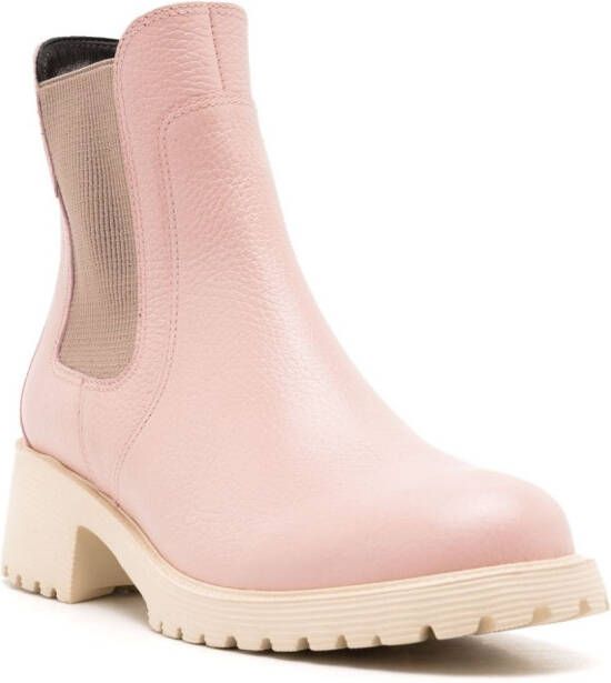 Sarah Chofakian Mirre leather ankle boots Pink