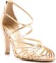 Sarah Chofakian Miuccia caged 75mm leather sandals Gold - Thumbnail 2