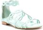 Sarah Chofakian Naomi leather flat sandals Blue - Thumbnail 2
