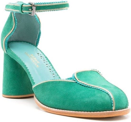 Sarah Chofakian Noell 65mm suede pumps Green
