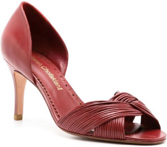 Sarah Chofakian open-toe pumps Red