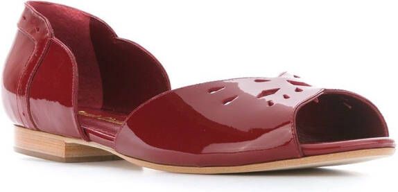 Sarah Chofakian patent leather ballerinas Red
