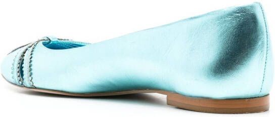Sarah Chofakian Pati leather ballerina shoes Blue