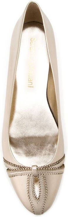 Sarah Chofakian Pati metallic ballerinas Silver