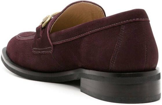 Sarah Chofakian Paulette nubuck leather loafers Purple
