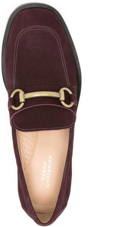 Sarah Chofakian Paulette nubuck leather loafers Purple