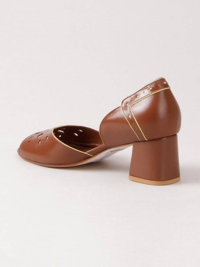 Sarah Chofakian Pierre leather sandals Brown