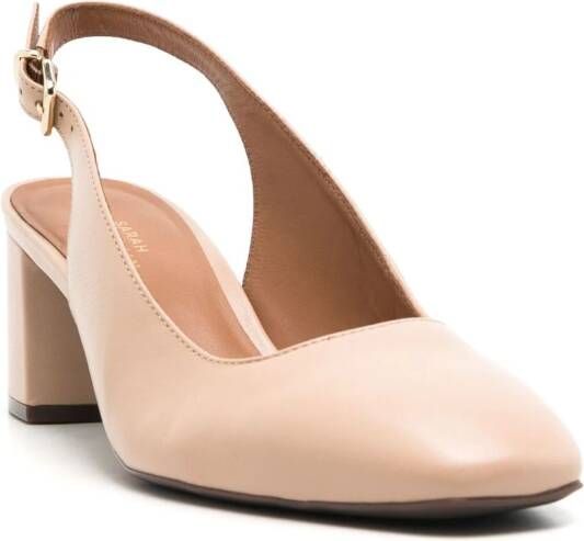 Sarah Chofakian Quartier 40mm leather pumps Neutrals