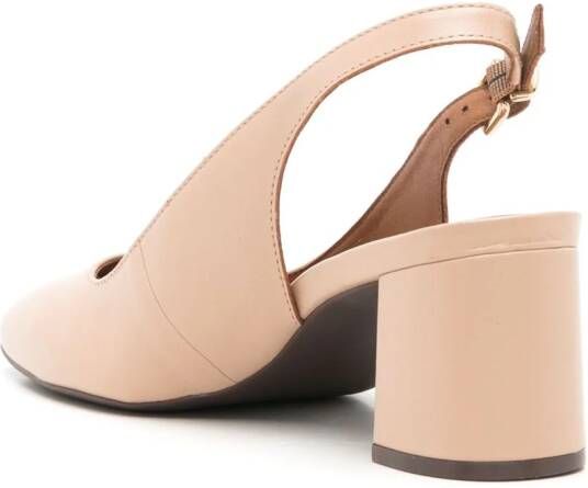 Sarah Chofakian Quartier 40mm leather pumps Neutrals