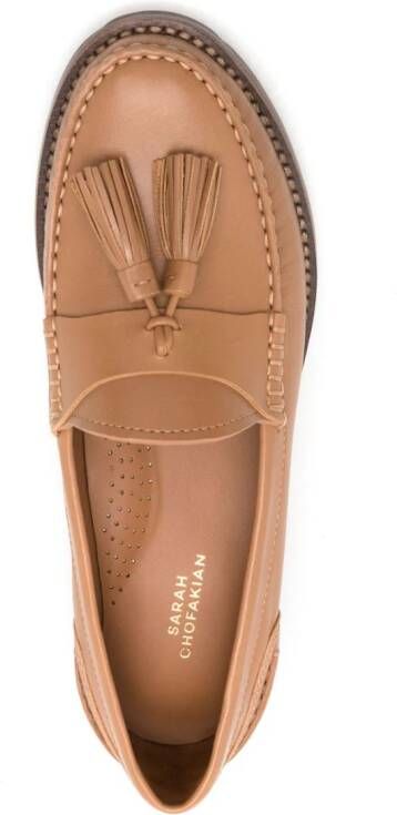 Sarah Chofakian Rive Droit leather loafers Brown