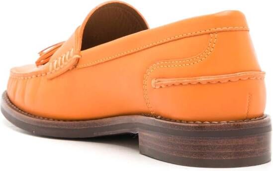 Sarah Chofakian Rive Droit tasseled loafers Orange